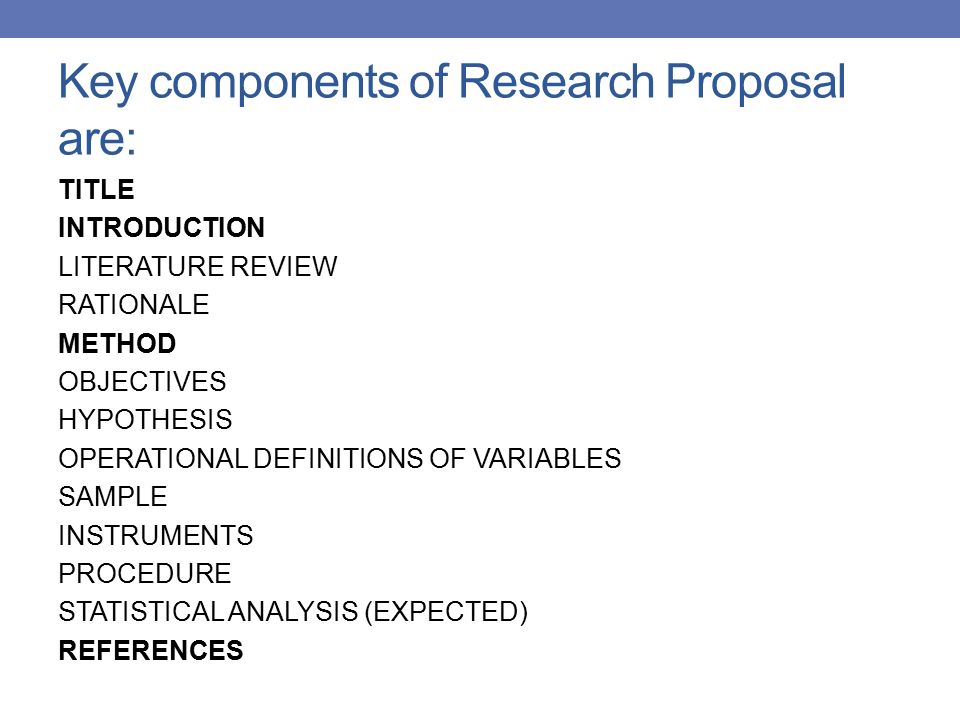 Research proposal references